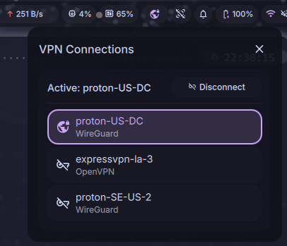 My small contribution: the VPN Widget